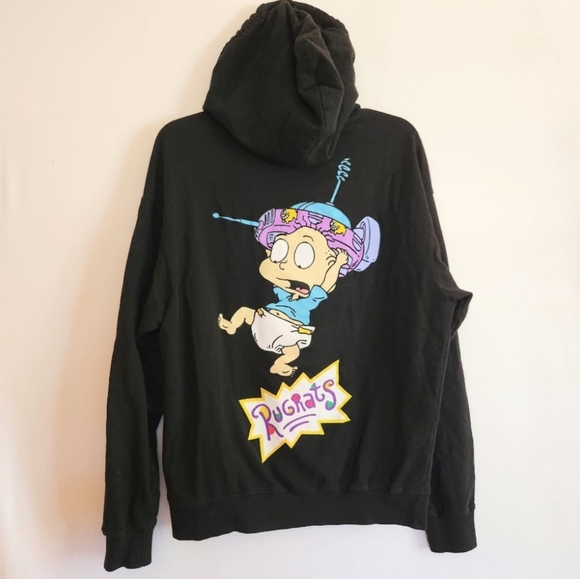 Rugrats Chuckie Finster and Tommy Pickles black hoodie womens size large - Picture 3 of 8